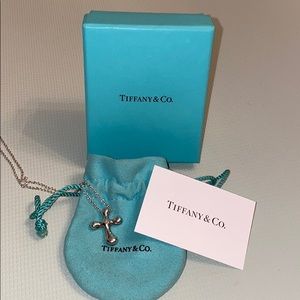 Tiffany & Co Elsa Peretti Cross Diamond Necklace!